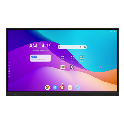 Pantallas interactivas Android 16 certificadas por Google EDLA de 75 pulgadas para reuniones escolares