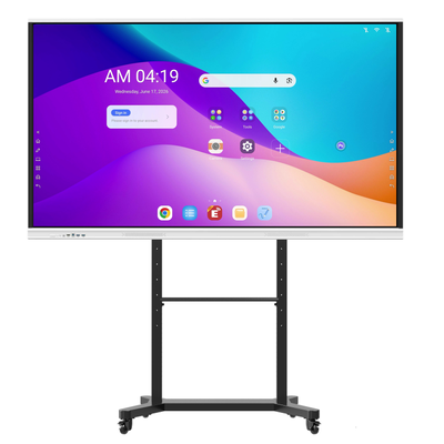 Pantallas interactivas Android 16 certificadas por Google EDLA de 75 pulgadas para reuniones escolares