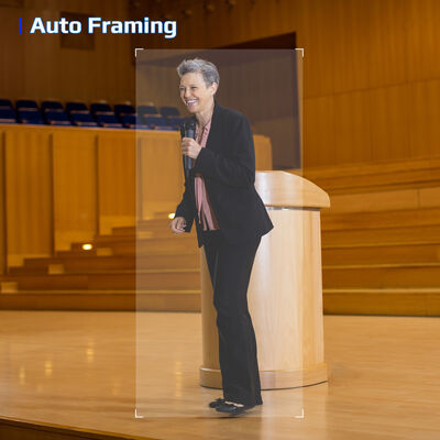 Cámara de conferencias 4K PTZ, cámara de seguimiento de inteligencia artificial con ángulo de visión amplio