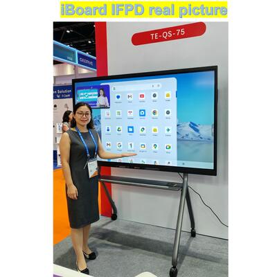 Panel Interactivo Plano Popular de 55 Pulgadas con Resolución 4K, Táctil Inteligente y Nuevo Sistema Android para Equipos de Aula y Oficina