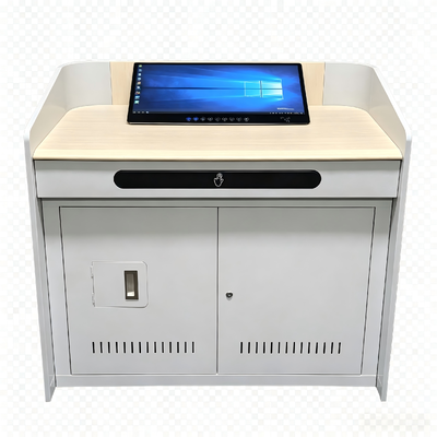 23.8 Pulgadas Podio Digital Mesa Táctil Escritorio Gabinete Para Enseñanza en Aula Reunión de Oficina