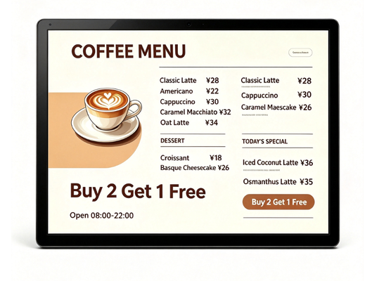 Tipo de pared 32 43 49 55 65 pulgadas Smart Touchscreen Monitor Jugador de medios USB HDMI Puerto para eventos