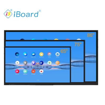 iBoard Interactivo Panel Flat de 86 pulgadas 4k Resolución Smart Touch con nuevo equipo del sistema Android para reuniones de oficina en el aula