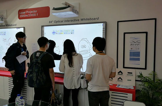 DTV electrónico Whiteboard interactivo óptico 2 puntos del tacto