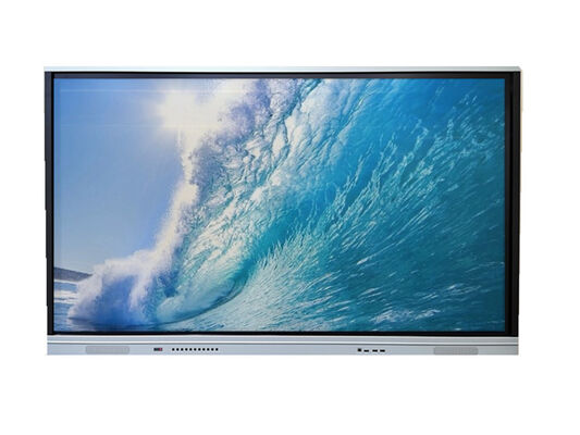 Panel interactivo de 55-98 pulgadas con resolución 4K, multitáctil y sistema dual para enseñanza y reuniones