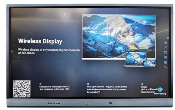 65" panel táctil elegante montado en la pared de escritura multi interactivo de Whiteboard de la tecnología elegante