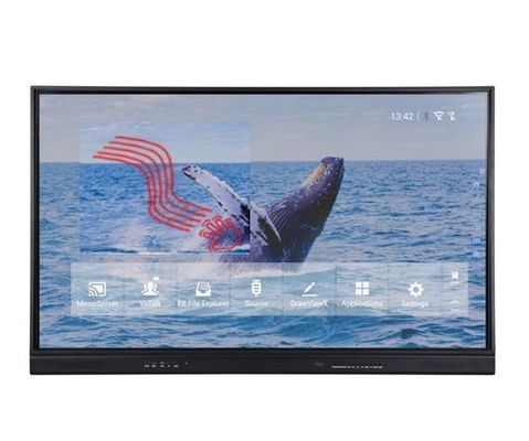 pantalla LCD táctil interactiva de 65 pulgadas 20 puntos del finger del tacto de la pluma
