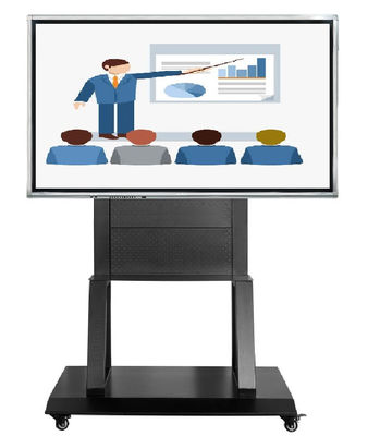 55 a 86 pulgadas Interactivo Whiteboard Home TV Reunión en línea y pantalla de piso Stand móvil ajustable en altura para visualización Enseñanza y capacitación de reuniones