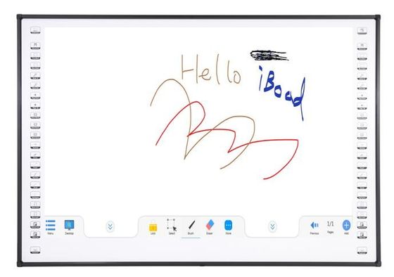 Tablero blanco elegante de 95 de la pulgada de Whiteboard IWB 10 puntos superficiales nanos de cerámica interactivos infrarrojos del tacto