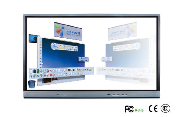Pantalla plana interactiva del marco estrecho pantalla táctil multi de 75 pulgadas