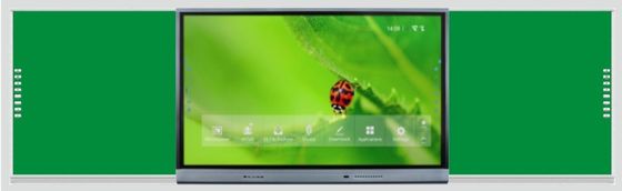 Tabla negra inteligente de 75 86 pulgadas con pantalla multi-dedo interactivo con toque de la barra lateral izquierda derecha Tabla para estudiantes de clase