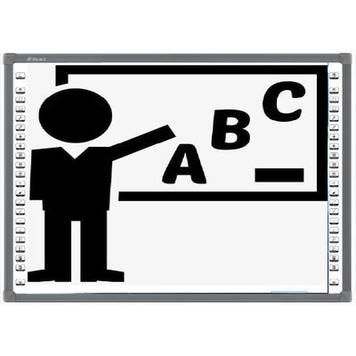 Enseñanza interactiva óptica Whiteboard de la clase elegante para el marco negro de las cámaras de la educación escolar 2