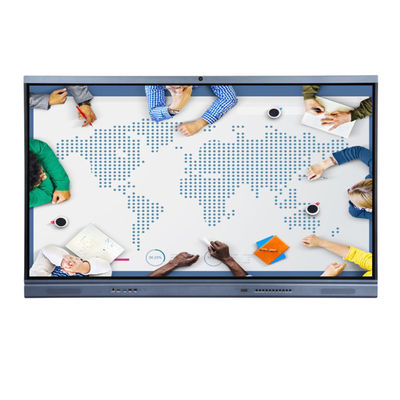 75" NFC construyó en el whiteboard interactivo interactivo de la pantalla plana 4K del mic del camera& para la sala de clase de Business&
