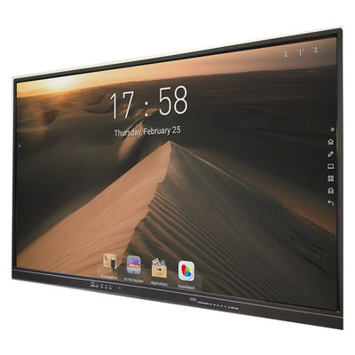 65 pantalla interactiva moderada 4m m del IR Whiteboard 4K DLED del vidrio de la pulgada