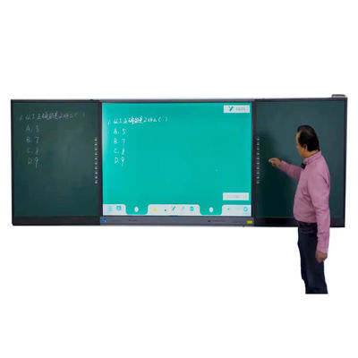 Tabla negra inteligente de 75 86 pulgadas con pantalla multi-dedo interactivo con toque de la barra lateral izquierda derecha Tabla para estudiantes de clase