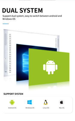 Multifuncional todo en uno Smart TV infrarrojo pizarra interactiva para entrenamiento enseñanza RoHS CE