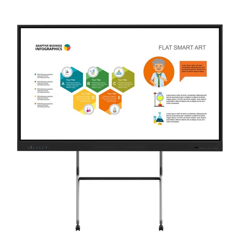 65 75 86 98 pulgadas Tabla blanca interactiva Android sistema dual Smart TV pantalla de tablero para niños maestros