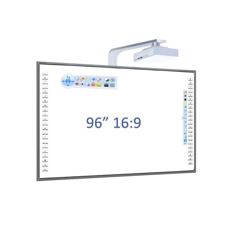 84/87/92/98 10 pulgadas puntos infrarrojos Dedo multi toque Interactivo Electrónico Whiteboard Smart Board para la enseñanza