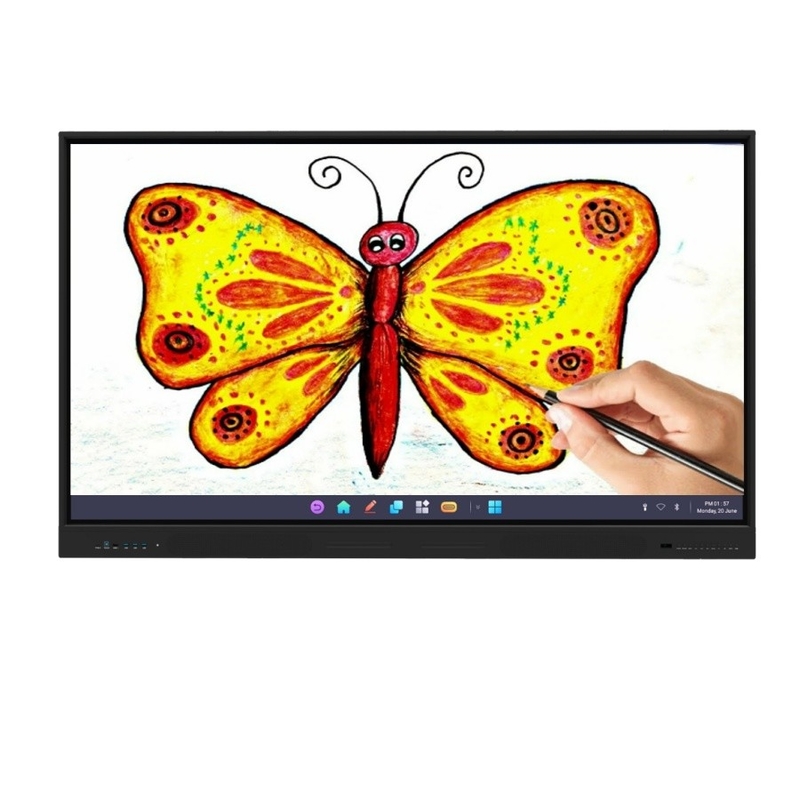 Panel plano interactivo de 98 pulgadas 65/ 86 /75 pulgadas Tablas interactivas 4K con micrófono de matriz opcional