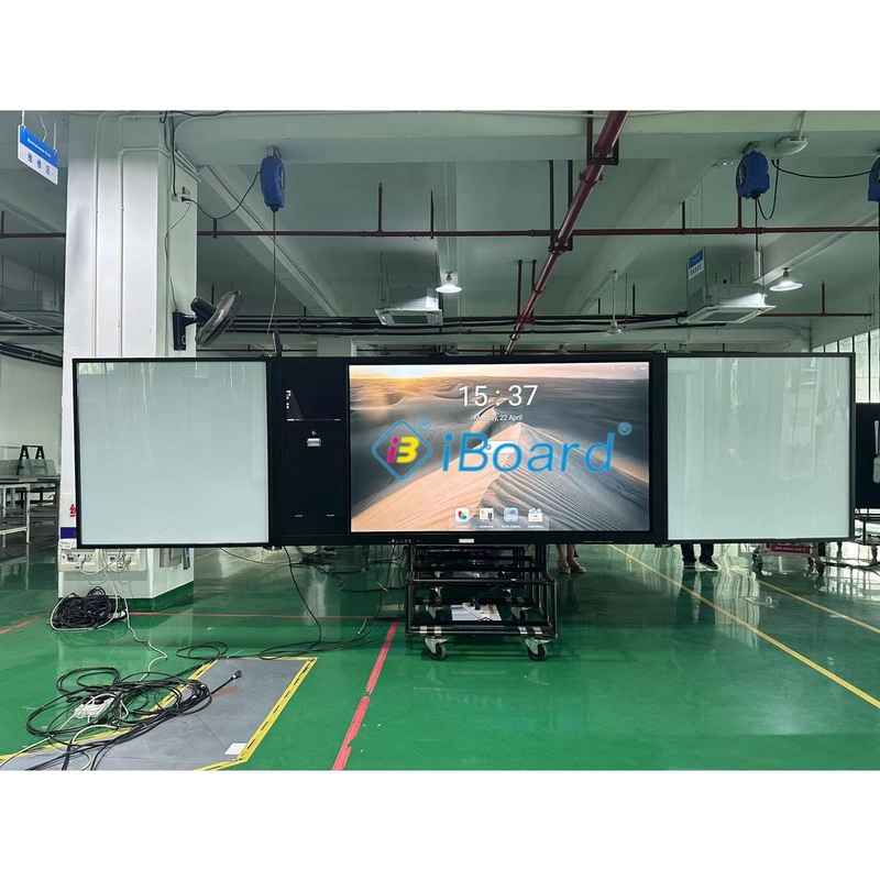 Tablero interactivo grabable con altavoces incorporados Compartición de pantalla trasera y teclas de acceso rápido