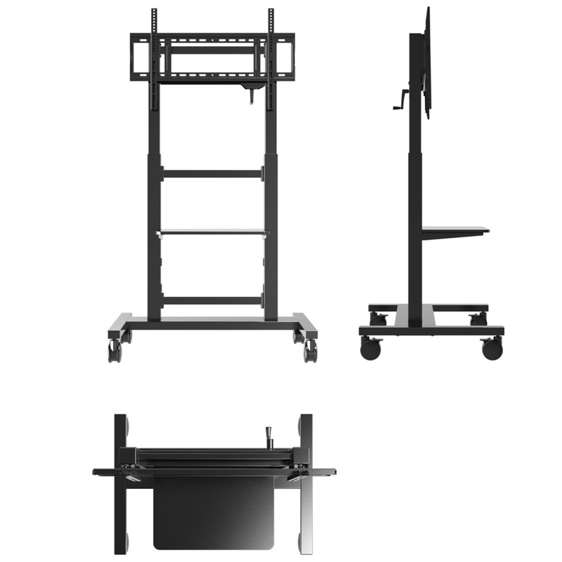 Nuevo estilo soporte electrónico de piso soportes de televisión inteligente ajustables soportes móviles móviles montajes de tranvía y carros