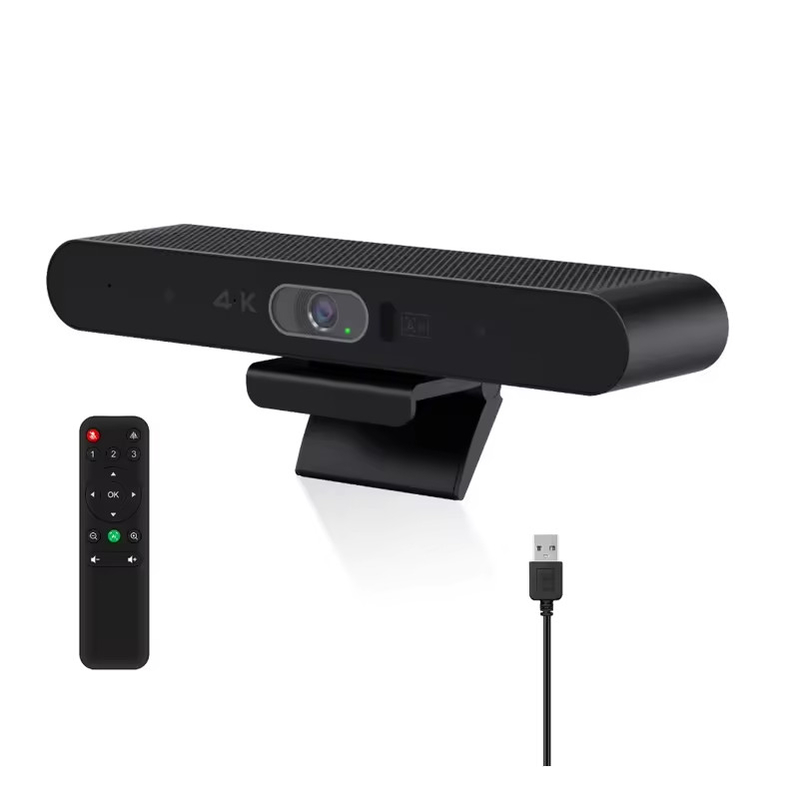 Cámara de conferencias 4K USB Bar de video Todo en uno TV PC Bar de sonido de video AI Auto-marcado Cámara de conferencias
