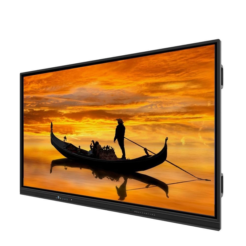 Tabla inteligente LCD de 75 pulgadas Android 14 50 puntos táctiles con puerto USB VGA DP WIFI Bluetooth para entrenamiento de oficina escolar