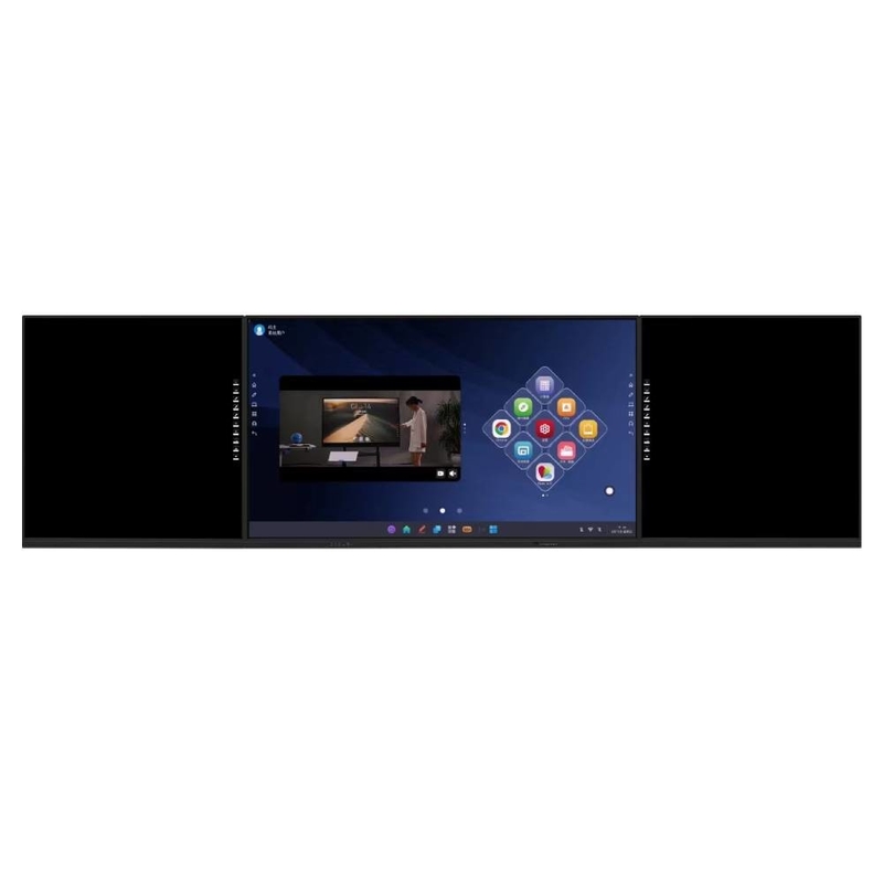 Tabla negra inteligente de 86 98 pulgadas Android OPS Sistema dual 20 puntos táctiles cámara escáner de micrófono WIFI BT incorporado para oficina de educación