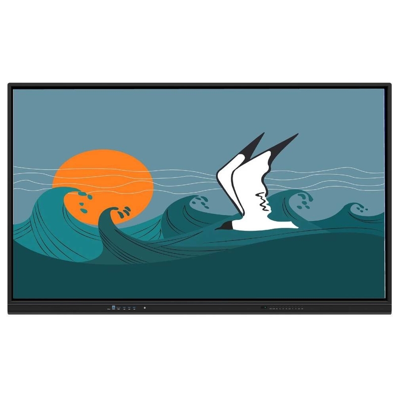 Método táctil Finger Pen Smart Board con altavoces incorporados LCD Smart Board 65 75 86 98 pulgadas Software de enseñanza Grabadora de pantalla Captura de pantalla Compartir inalámbrico para la oficina de clases de capacitación