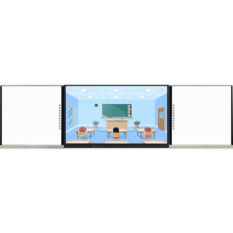 IBoard 4K Display de 75 pulgadas con tableros laterales interconectados Verde Negro Blanco Color Android Sistema Windows Plegable para educación