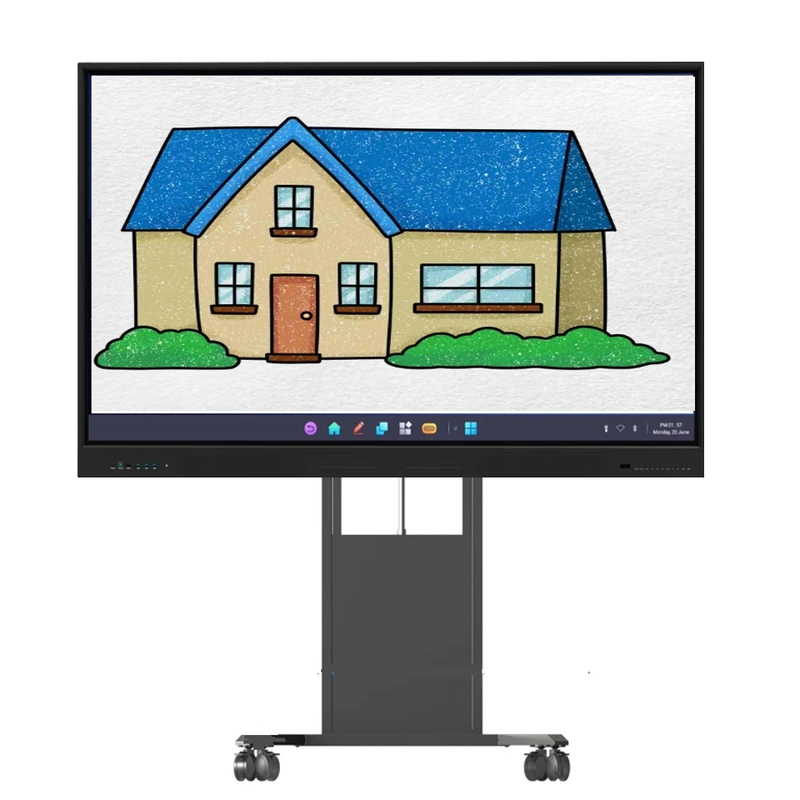 Educación con pantalla táctil Interactiva pantalla plana 16 9 Relación visual para la colaboración en el aula