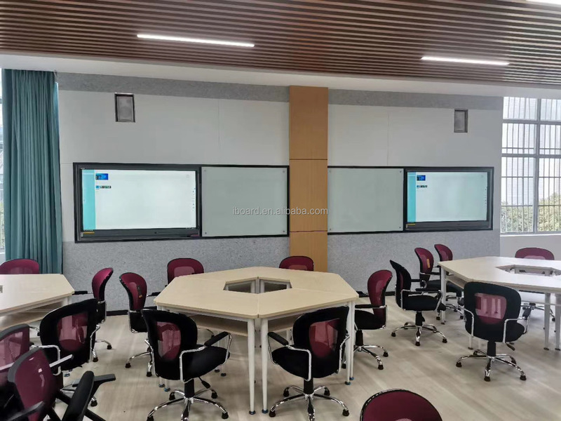 Iboard Interactivo Tabla blanca 98 105 110 pulgadas Resolución 4K Cuadro de aluminio con software de oficina de enseñanza Zoom Equipos de reuniones cámara de micrófono opcional para el aula de oficina