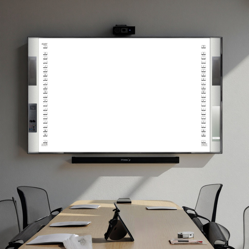 China Factory Direct Personalizar Todo en Uno Interactivo 20Touch Point IR Infrarrojo Cerámica 96 pulgadas Smart Boards Altavoz 16:10 Barra lateral Boards Proyector Para la escuela universitaria con software de enseñanza