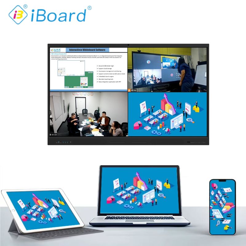 Tamaño grande 98 pulgadas 4K LCD Interactivo Smart Board Panel táctil Smart Screen para el aula Tabla electrónica Digital Tabla inteligente para la enseñanza
