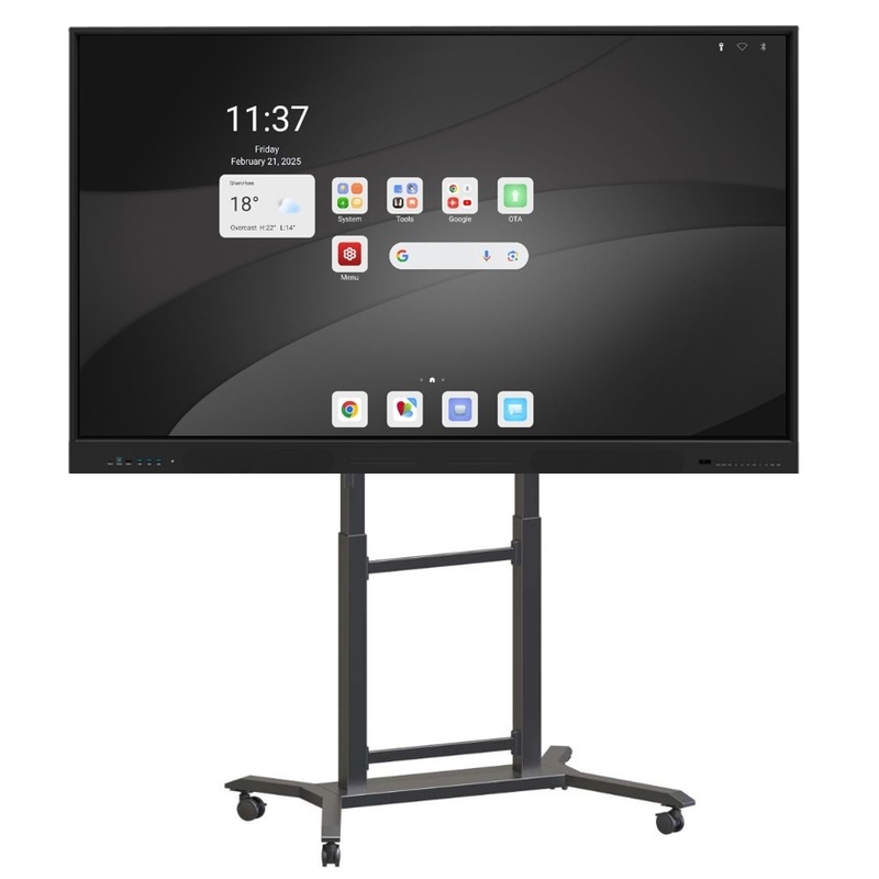 Android de gama alta (16+256GB) 75 pulgadas Interactivo Panel plano Apoyo sistema dual