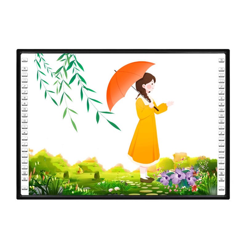 Cerámica / suave Superficie de plástico brillante IR Interactivo Whiteiboard Smart Touch Panel con 22 teclas de acceso rápido de cada lado para una navegación rápida y fácil