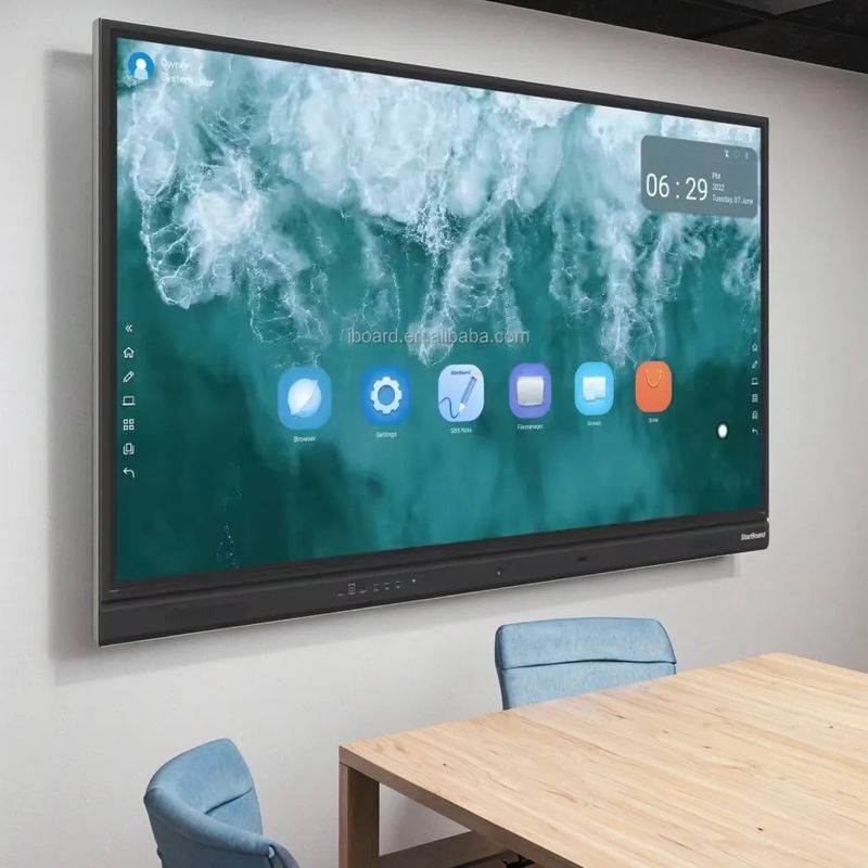 IBoard 55 pulgadas 4K Interactivo Whiteboard LCD Smart Board Android Ventana Todo en una pantalla táctil para la enseñanza escolar