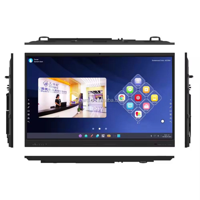 Tecnología táctil de infrarrojos Monitor de pantalla táctil interactiva 150W Consumo de energía 178° Ángulo de visión