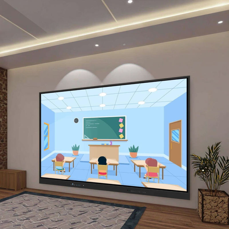 Tabla interactiva 4K Android 14 de 86 pulgadas de multimedia Smart Whiteboard Pantalla táctil electrónica para reuniones en el aula