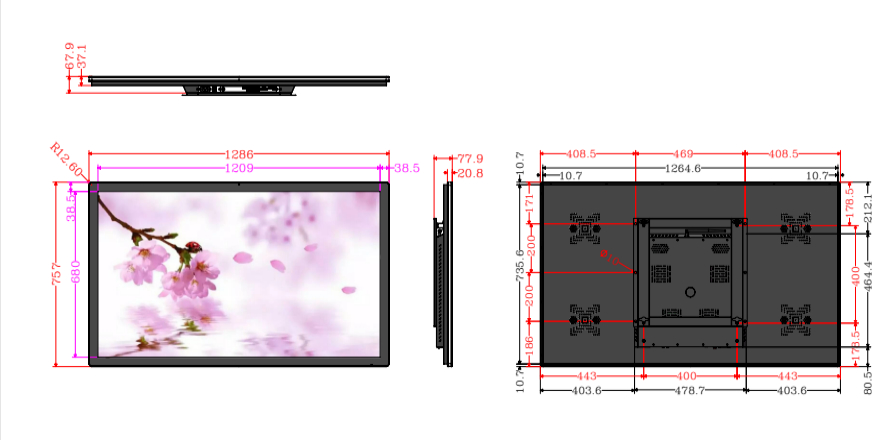 Mejore la experiencia de visualización con el tótem digital de ángulo de visión de 170 grados, monitor de pared de 32, 43, 49 y 55 pulgadas, reproductor de publicidad multimedia