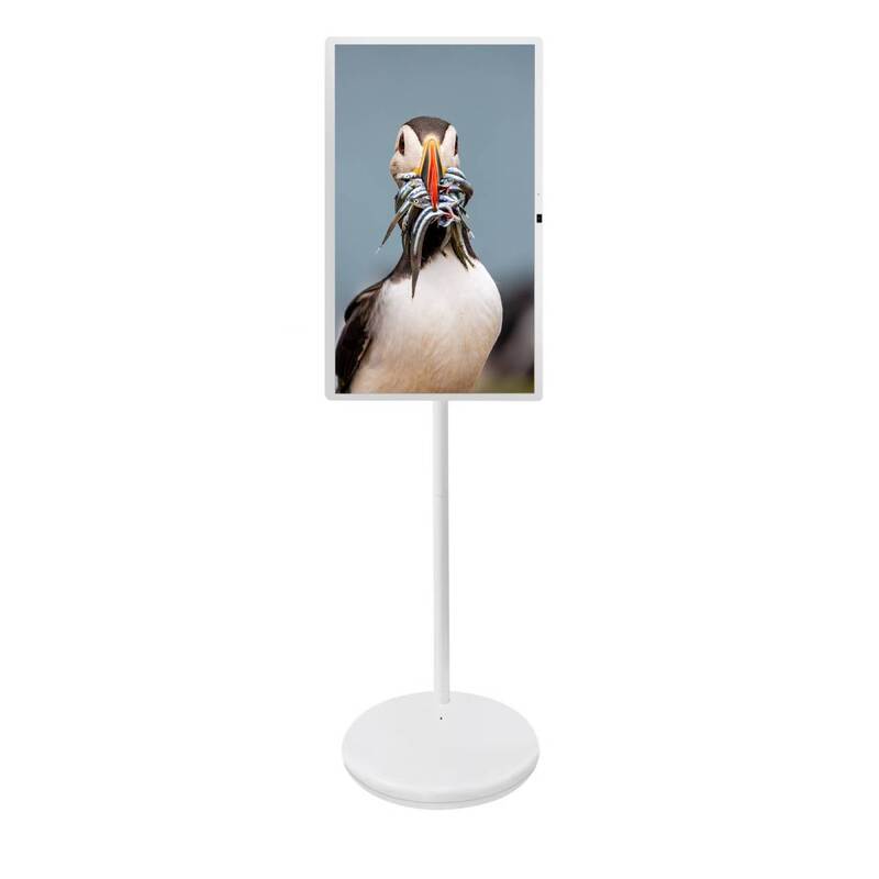27 32 pulgadas Android 15 con cámara de micrófono móvil Stand para TV en el hogar Monitor de menú de mesa de reuniones