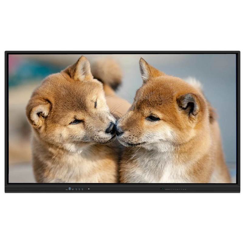 Panel plano interactivo inteligente de 75 pulgadas con Android 15 y WiFi 6 para escuelas y oficinas