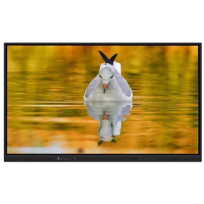 Pizarra interactiva LED con Android 14, táctil infrarrojo ultra fino y cámara y micrófono opcionales para escuelas y reuniones