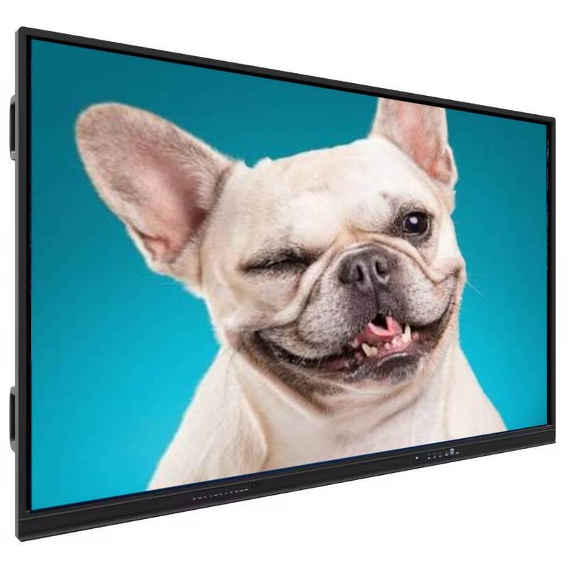 Panel plano interactivo con soporte de teclas de acceso rápido de dos lados, sensor de luz y temperatura de funcionamiento de 0℃~50℃ para reuniones de negocios
