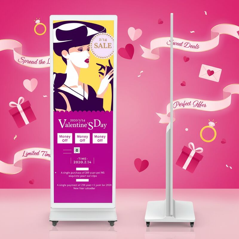 iBoard Stand de piso de 43 pulgadas pantalla táctil LCD vertical pantalla de publicidad inteligente de interior pantalla de publicidad de señalización digital reproductor de publicidad