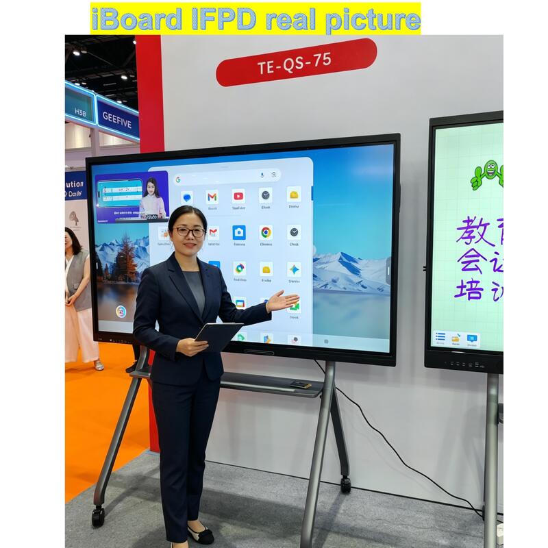 Panel Interactivo Popular de 65 Pulgadas con Resolución 4K, Táctil Inteligente y Nuevo Sistema Android para Equipos de Aula y Oficina