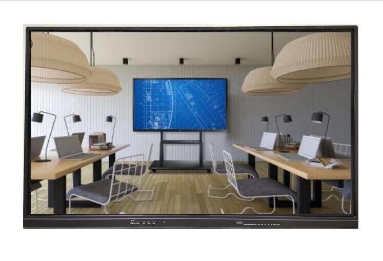 Display táctil interactivo de pizarra de 75 pulgadas con LED y sistema dual Android Windows