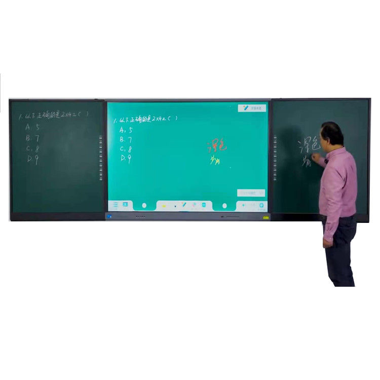 75 86 pulgadas Equipo educativo 4K Pantalla táctil Mejor tablero inteligente Interconectado LCD Tablero negro inteligente