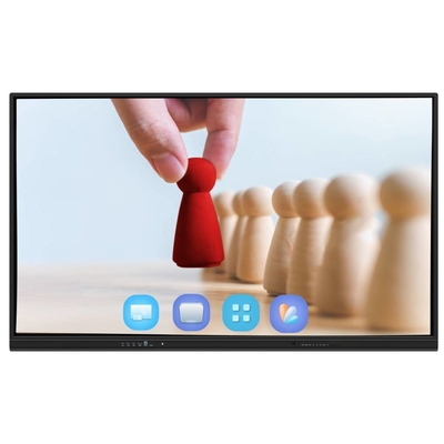 Android 13 IR Interactivo Whiteboard Finger Touch 65 75 86 pulgadas 4K Smart Panel Display con wifi RJ45 compartición inalámbrica desde pad/teléfono/ordenador portátil para reuniones de oficina escolar
