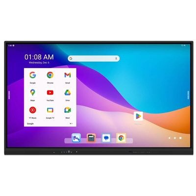 Android 13 EDLA Certificado Interactivo Panel Flat 40 IR Monitor de TV táctil 65 75 86 Pulgadas Tabla de Anulación Inalámbrica